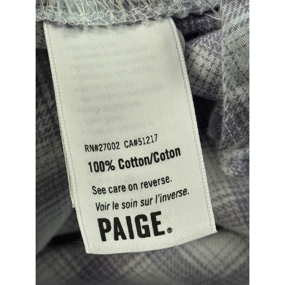 PAIGE Women's‎ Plaid Button Down Shirt Long Sleeve Casual Cotton Top Small - Picture 7 of 8